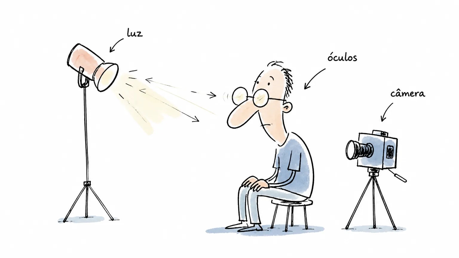 Foto profissional com óculos: como evitar reflexo