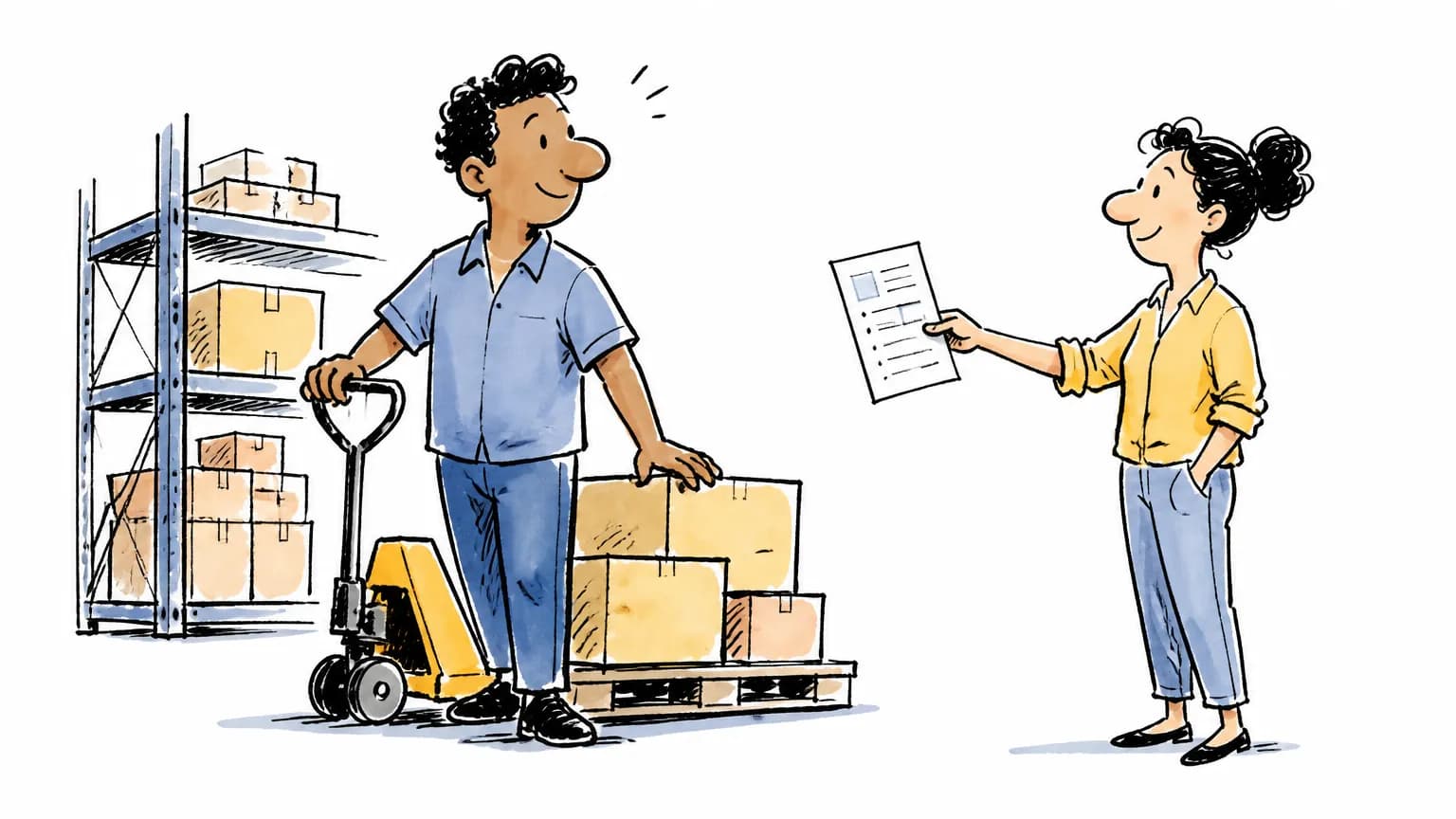 Ilustração sobre Vaga de auxiliar de depósito no Assaí: como se candidatar, com cena profissional relacionada ao tema.