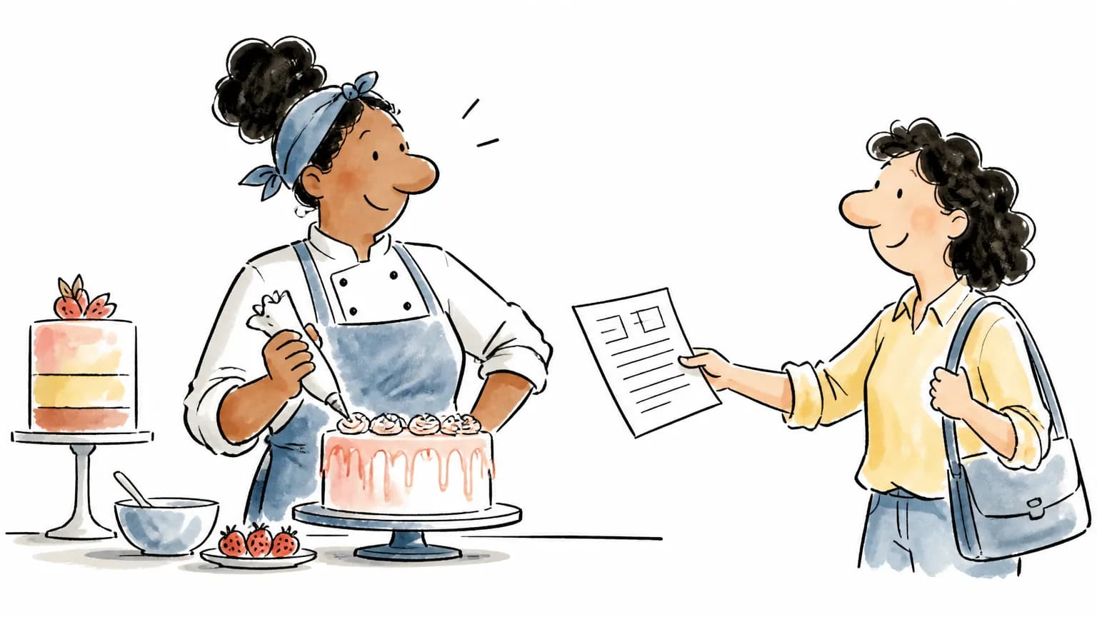Ilustração sobre Vaga de confeiteiro no Assaí: como se candidatar, com cena profissional relacionada ao tema.