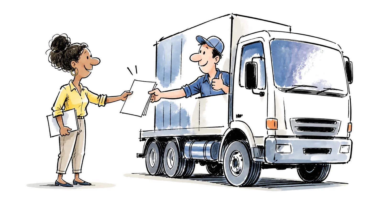 Ilustração sobre Vaga de motorista na Ambev: como se candidatar, com cena profissional relacionada ao tema.