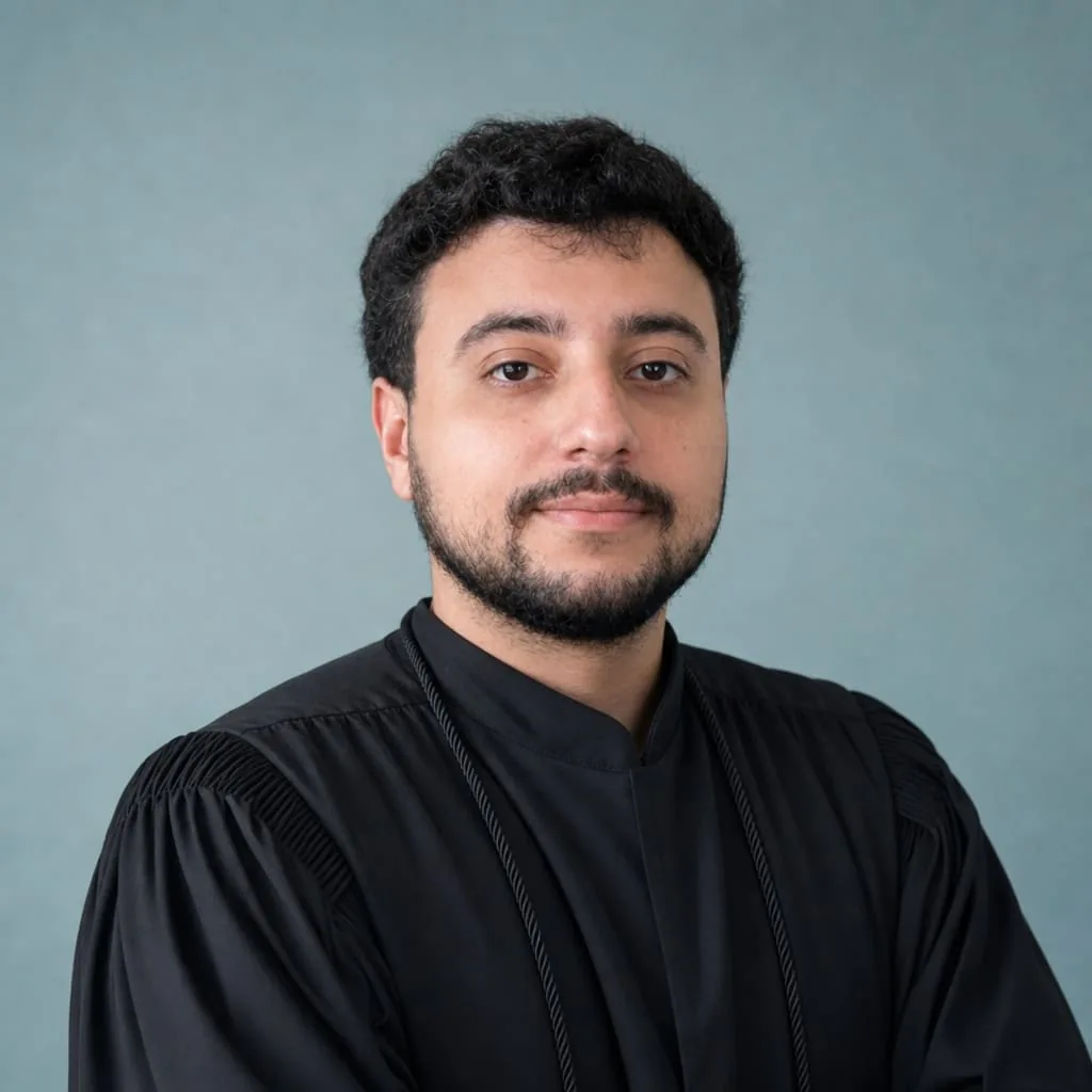 Toga preta de juiz.